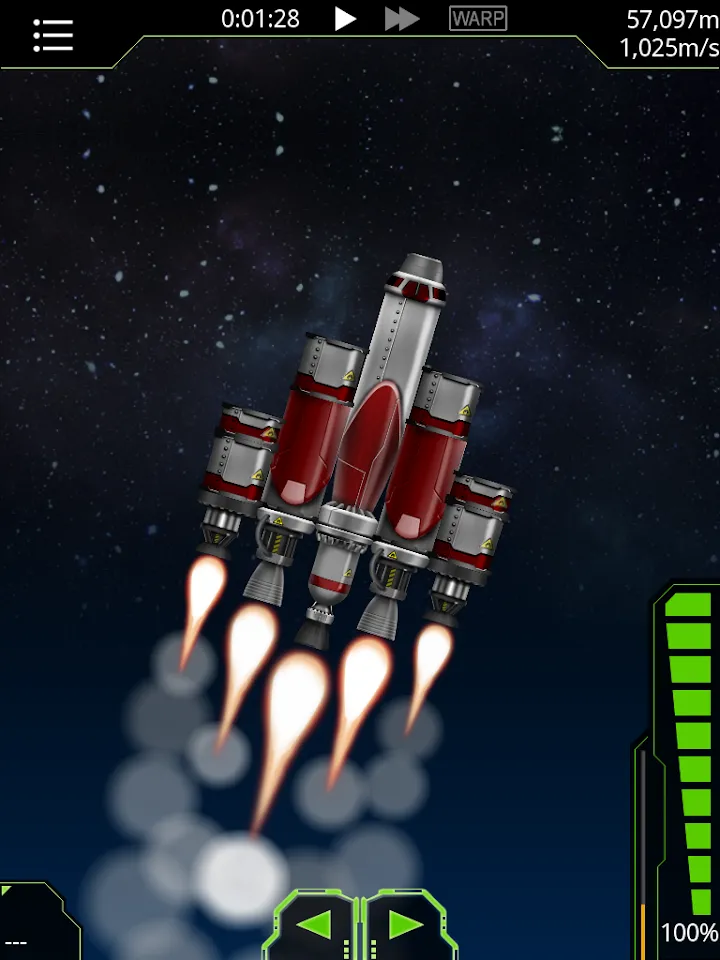 Ein Raumfahrzeug im Orbit